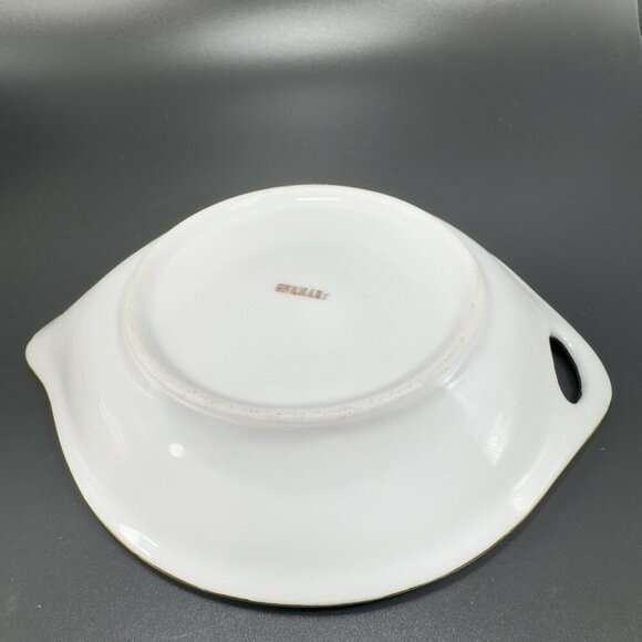 1960s German Porcelain Hand Painted Dish Plate With Handle Artist Signed Vintage - Picture 13 of 13